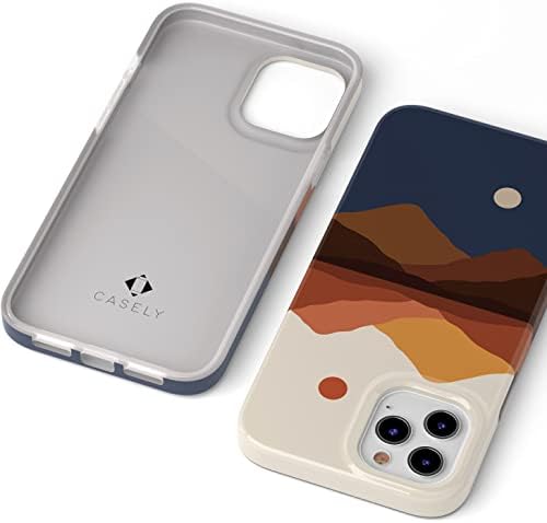 Casely iPhone 12/12 Pro Case | ניגודים מושכים | מארז ההר הצבעוני של יום והלילה